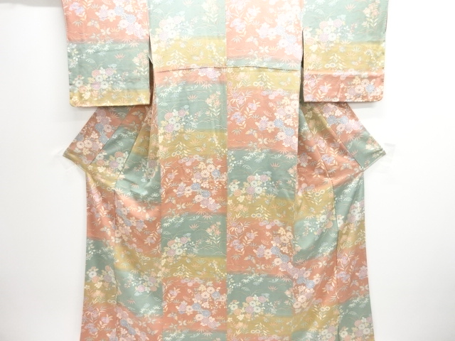 JAPANESE KIMONO / KOMON / FLOWER & BUTTERFLY